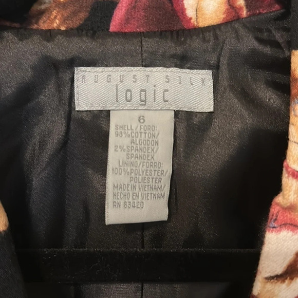 EUC Women’s long floral blazer Vintage and lined with pockets size 6 - Picture 2 of 6